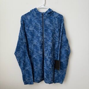 NEW Lululemon Surge Warm Full Zip Rulu Data Rush Mini Jacquard Mineral Blue XL